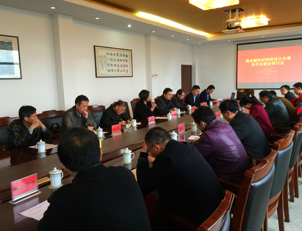 南大海安院召开磁性材料科技公共服务平台建设研讨会